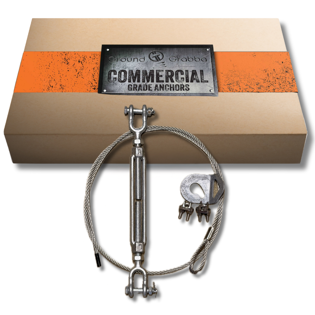Turnbuckle Tie-Down Kit | Stainless steel cable | ClosedHook | Turnbuckle - Jaw-Jaw pin | Cable clamps