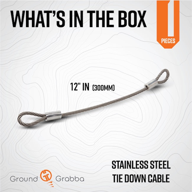 Cable Tie Downs | 400x6mm | Dual End Loops | Trampoline bases | Swing sets | Horse Jumps