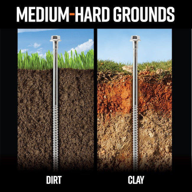 GroundGrabba Junior Kits | Screw-in Tent Pegs | Medium to Harder Grounds
