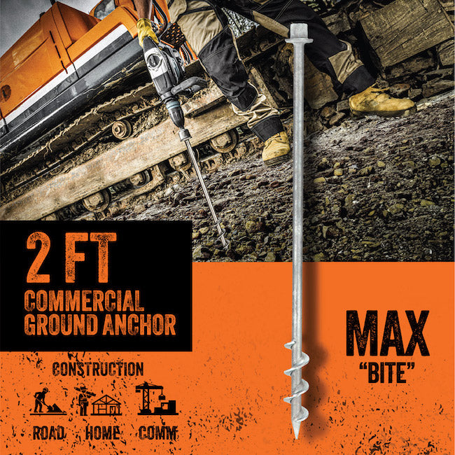 Commercial Ground Anchor Pack – 2 x 600mm GroundGrabba Pro I (Multi-Purpose Use)