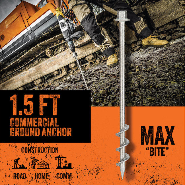 Commercial Ground Anchor Pack – 2 x 450mm GroundGrabba Pro (Lighter Duty Fixings)