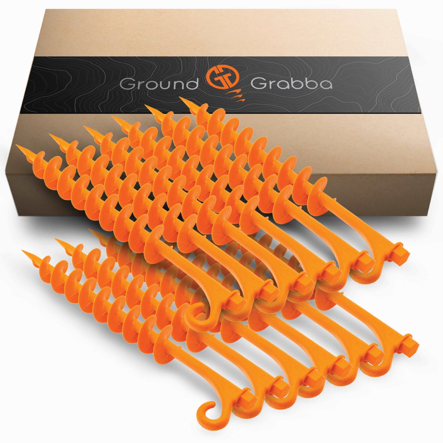 GroundGrabba Lite Screw-In Sand Peg | 19mm Hex Head | Sand & Soft Ground Use | Super Tough Nylon Blend