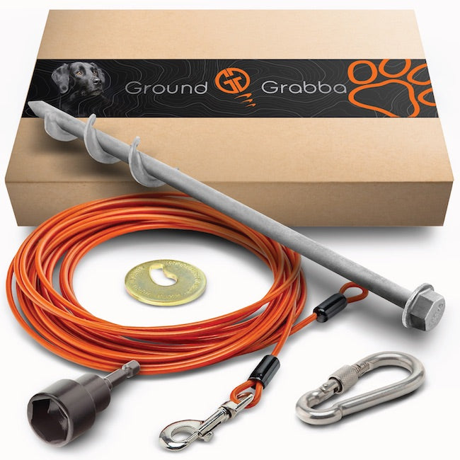 Grounded Paws Tie Down Kit | Tethering System | Dogs | Cats | Goats | Yowi's | 5 or 10m