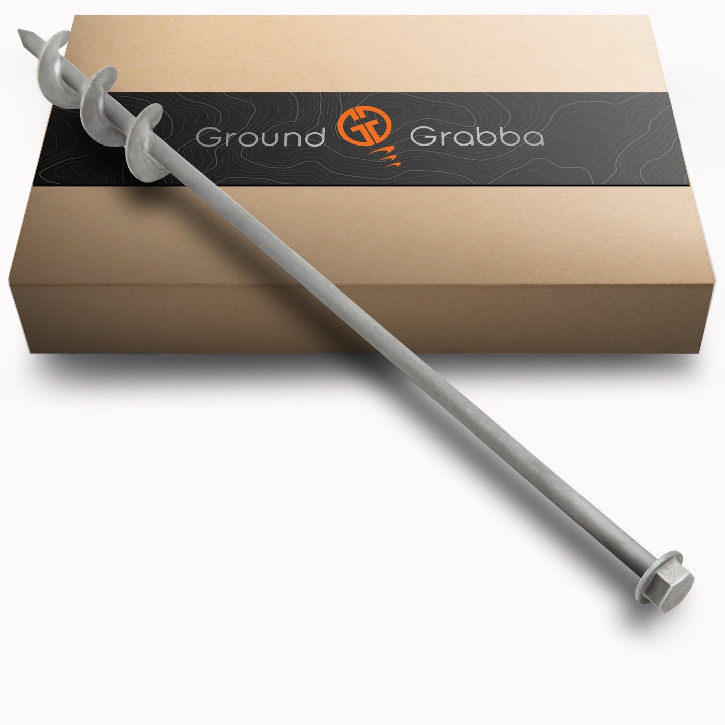 GroundGrabba Pro ll | 615mm |Screw-In Tent Peg Ground Anchors | Unbreakable| 615mm | 7X Grip | New 16mm Hex Series