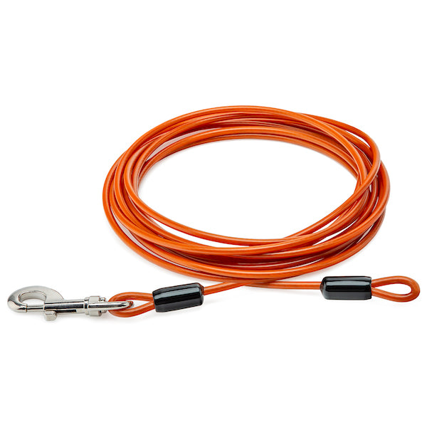 GroundGrabba Orange Insulated Tethering Cable | dogs |cats | goats | Yowi's | 5 or 10m