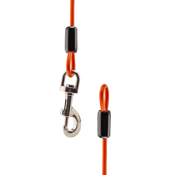 GroundGrabba Orange Insulated Tethering Cable | dogs |cats | goats | Yowi's | 5 or 10m