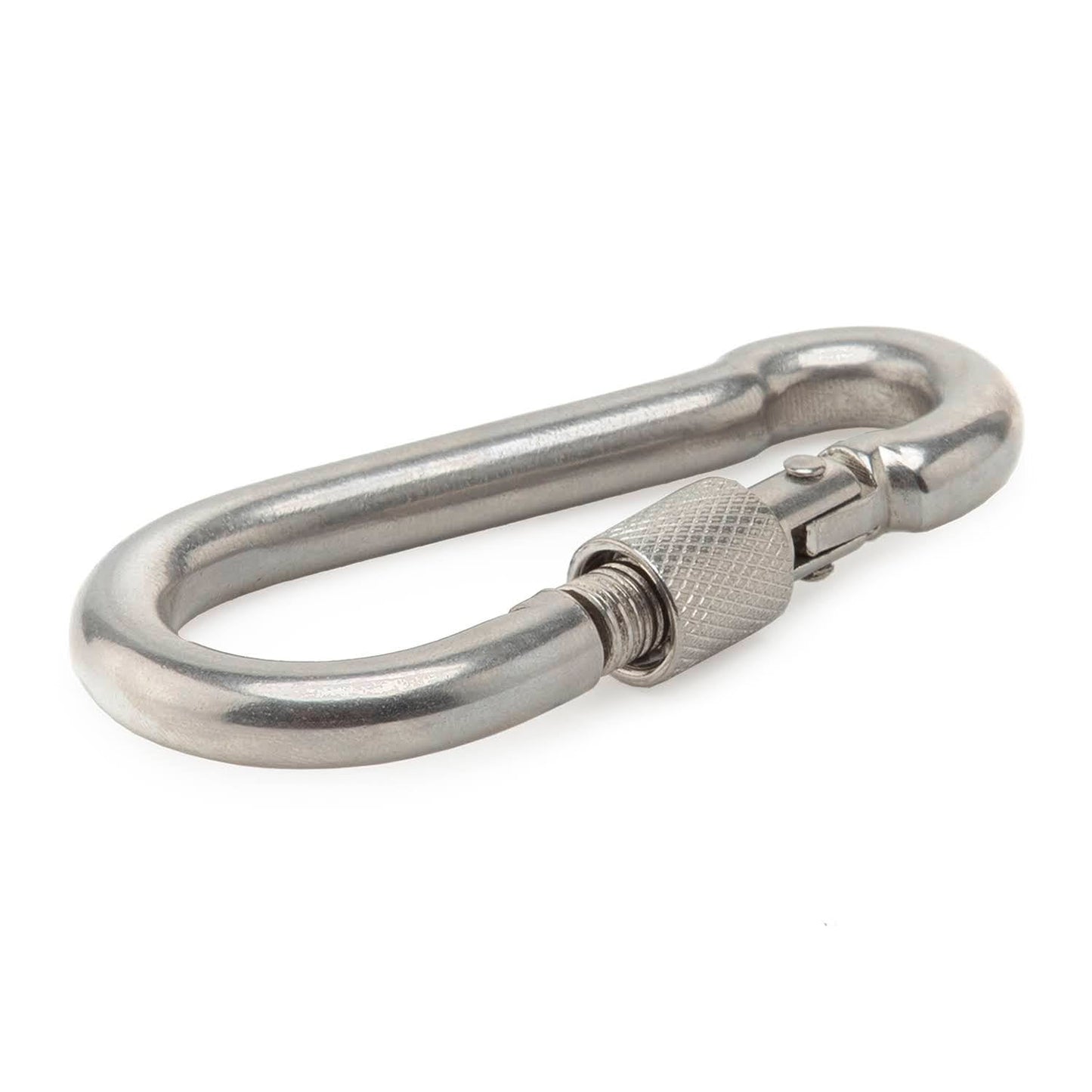 Stainless Steel Carabiner 2 Packs | 6cm or 8cm | 316 Stainless | Screw Up Safety Gate
