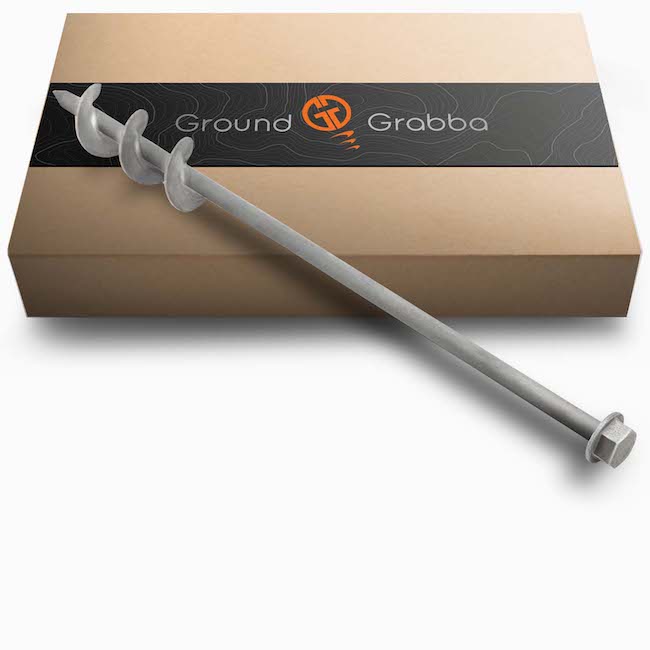 GroundGrabba Pro I | 465mm | Screw-In Tent Peg Ground Anchors | Unbreakable | 7X Grip | New 16mm Hex Series