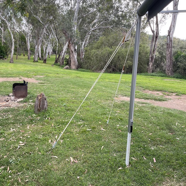 GroundGrabba Double Spring | Guy Rope | Tent | Tarp | Annexe | Anodised Tensioner | Easy Carabiner Connection