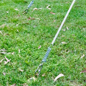 GroundGrabba Double Spring | Guy Rope | Tent | Tarp | Annexe | Anodised Tensioner | Easy Carabiner Connection