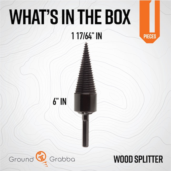 Wood Splitter | Use Your Cordless Drill | Makes Kindling | Welded Shaft Prevents Head spinning off in Reverse