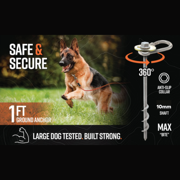 Grounded Paws Tie Down Kit | Tethering System | Dogs | Cats | Goats | Yowi's | 5 or 10m