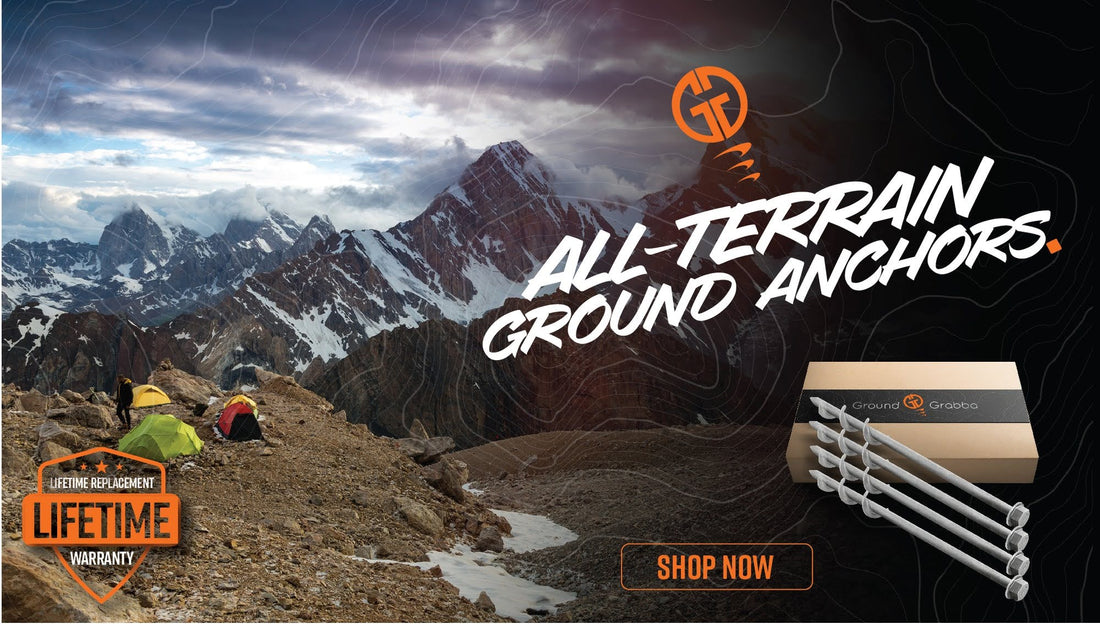 Screw in tent pegs