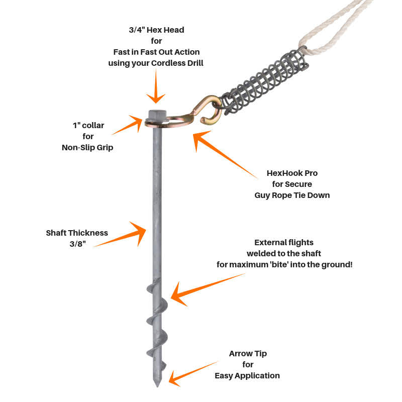 Heavy Duty Screw In Peg – GroundGrabba AU