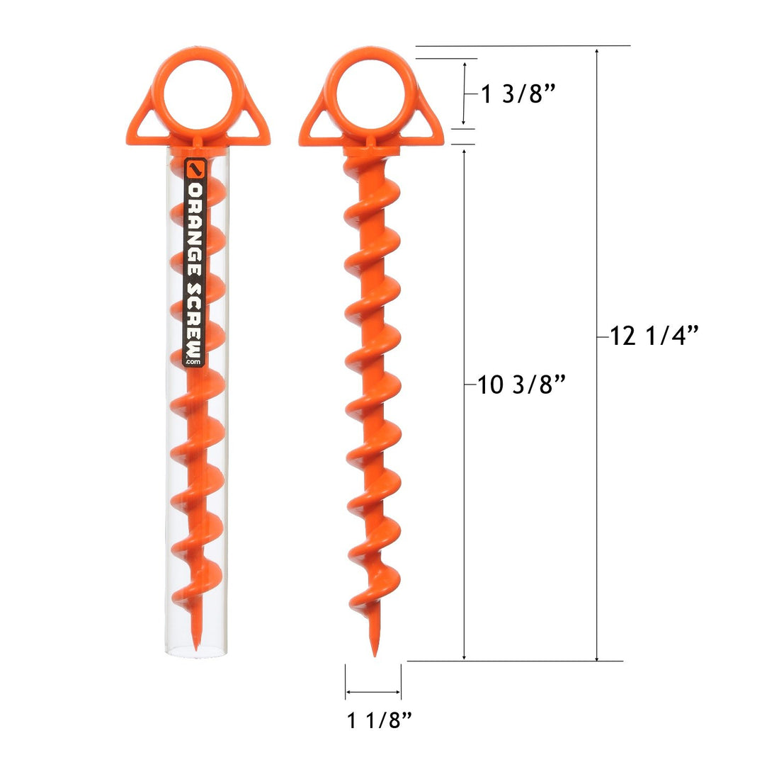 Orange Screw Sand Anchor Pegs Stake