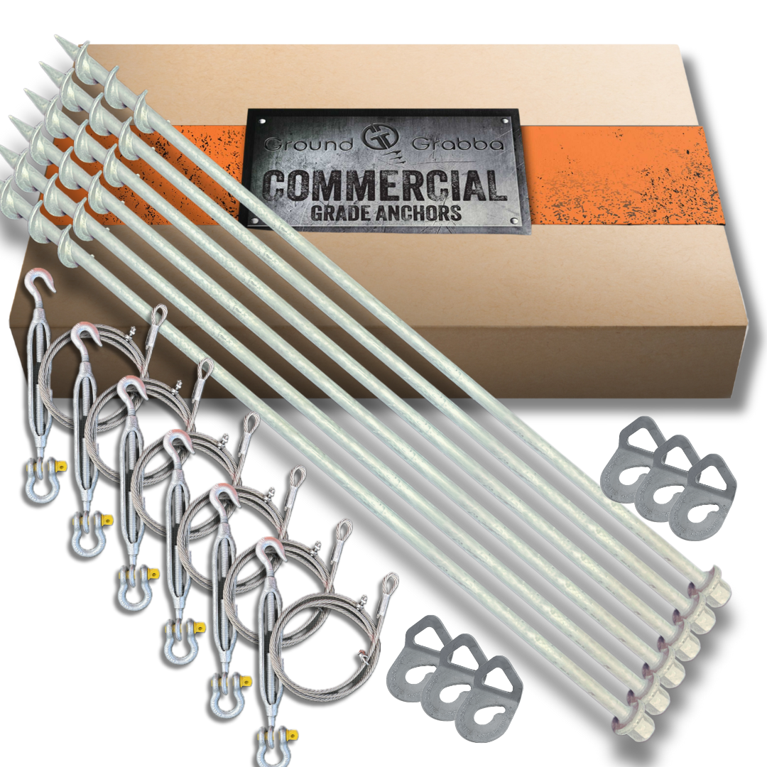 Complete Ground Anchor System – Tiny Homes, Site Offices & Containers