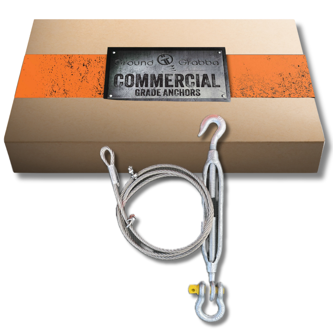 Portable Building Tie-Down Kit – Cables & Hardware Only