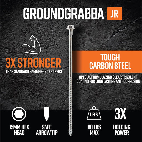 GroundGrabba Junior 4 Stake - 13 Piece Kit