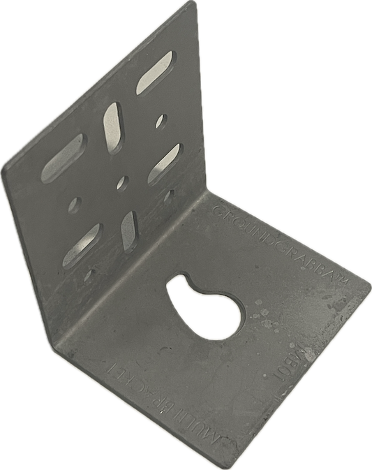 GroundGrabba | Multi L Bracket | Adapt to Pipes, Walls, Frames & More | 3.5mm Mild Steel | Hot Dip Galvanised