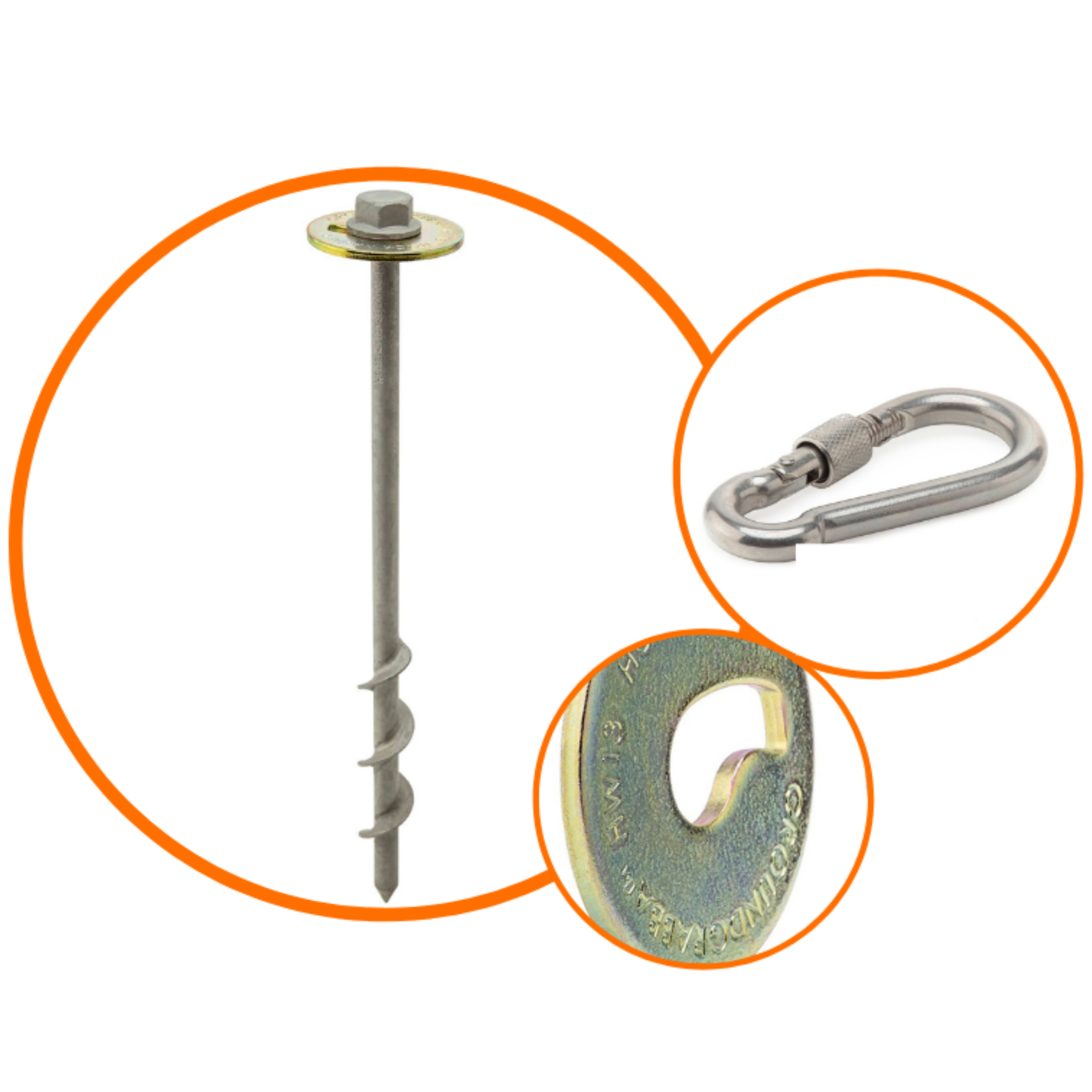 GroundGrabba Tie Down Run Kit Option | Optional add-on to Grounded Paws 5 or 10m