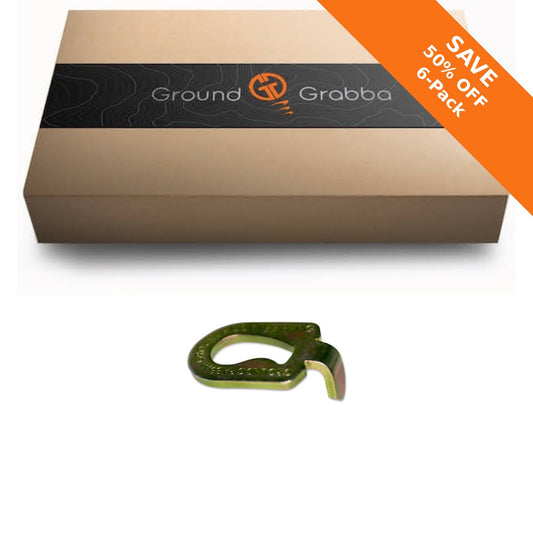 The Fang (6 Pack) | Adapts GroundGrabba To Eyelets | Adapts to Small Peg Holes to 10mm